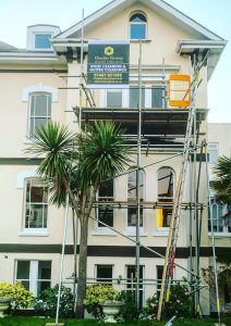 Scaffold Tower at a Bournemouth Hotel